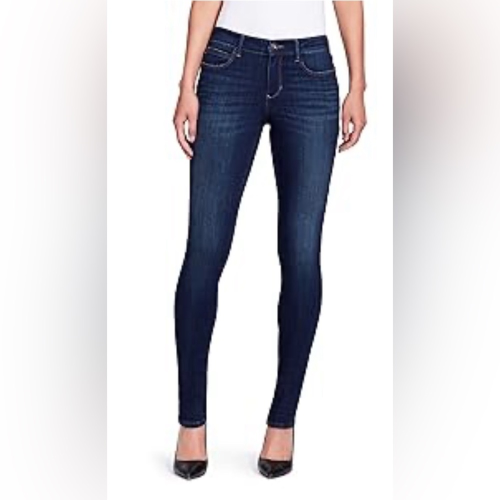 Skinnygirl Indigo Pull-On Mid-Rise Skinny Crop Injeanious Stretch w Pockets New!